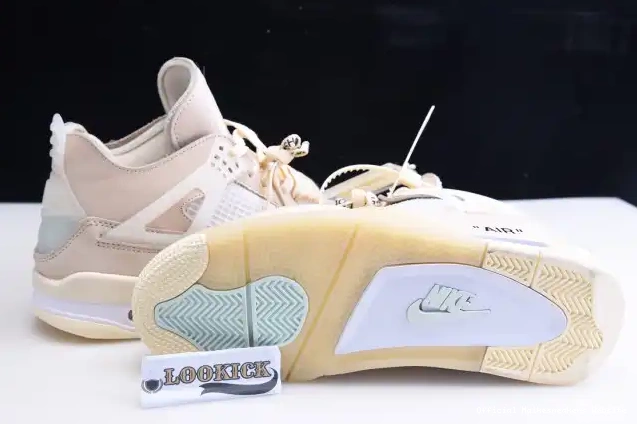 Official Maikesneakers x Jordan Air CV9388-100 4 Sail Off-White 0419
